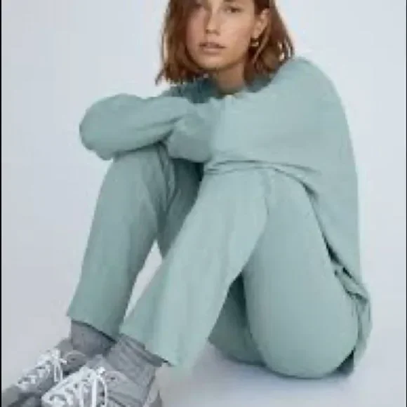 Wilfred Parker Pant Waffle Knit Organic Cotton Lounge Pants in Dream Blue XL - Picture 1 of 7